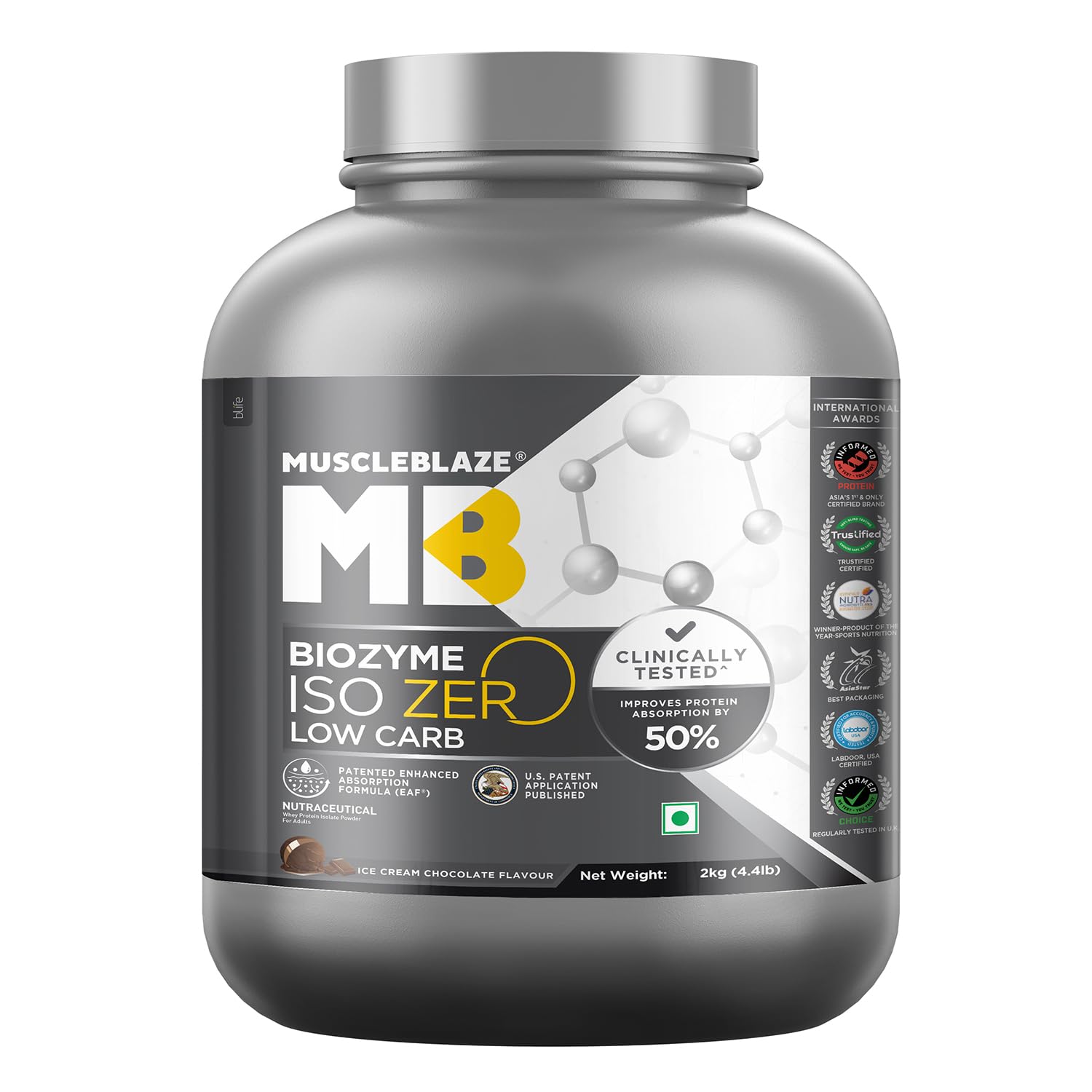 MUSCLEBLAZE BIOZYME ISO-ZERO 4.4LB LOW CARB COOKIES AND CREAM
