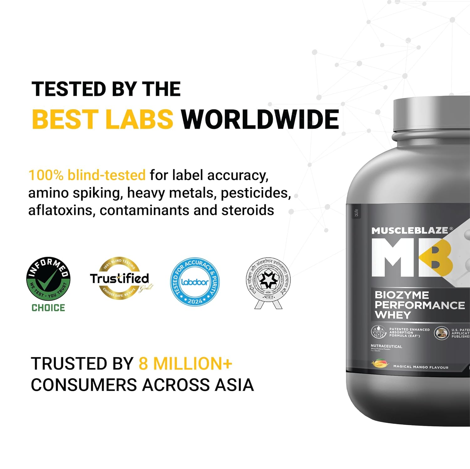 MUSCLEBLAZE BIOZYME PERFORMANCE WHEY 4.4LB MAGICAL MANGO
