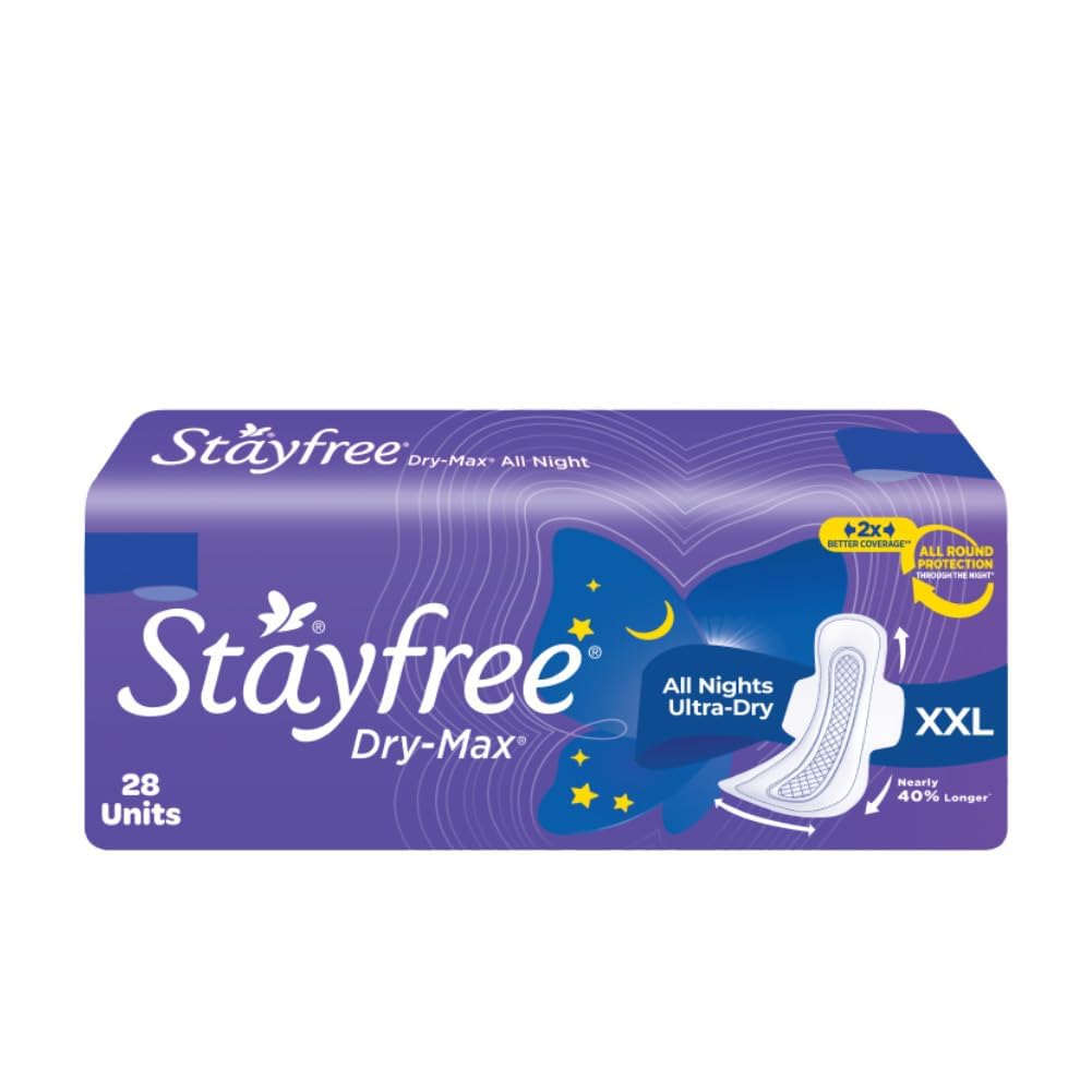 STAYFREE DRY MAX ALL NIGHT XXL 28 PADS