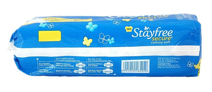 STAYFREE SECURE REGULAR SANITARY PADS  6 PCS