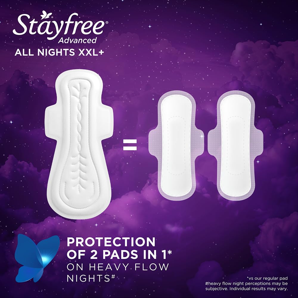 STAYFREE ADVANCED ALL NIGHT SANITARY PADS 8 PCS