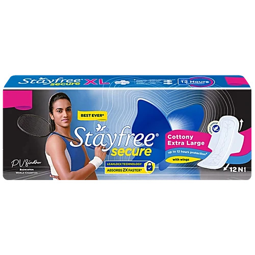 STAYFREE SECURE COTTONY SOFT SANITARY PADS 14 PCS