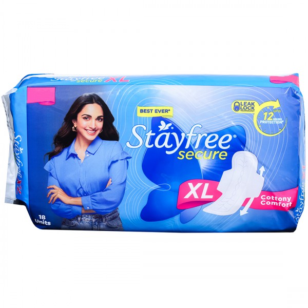 STAYFREE SECURE COTTONY XL 18 PCS