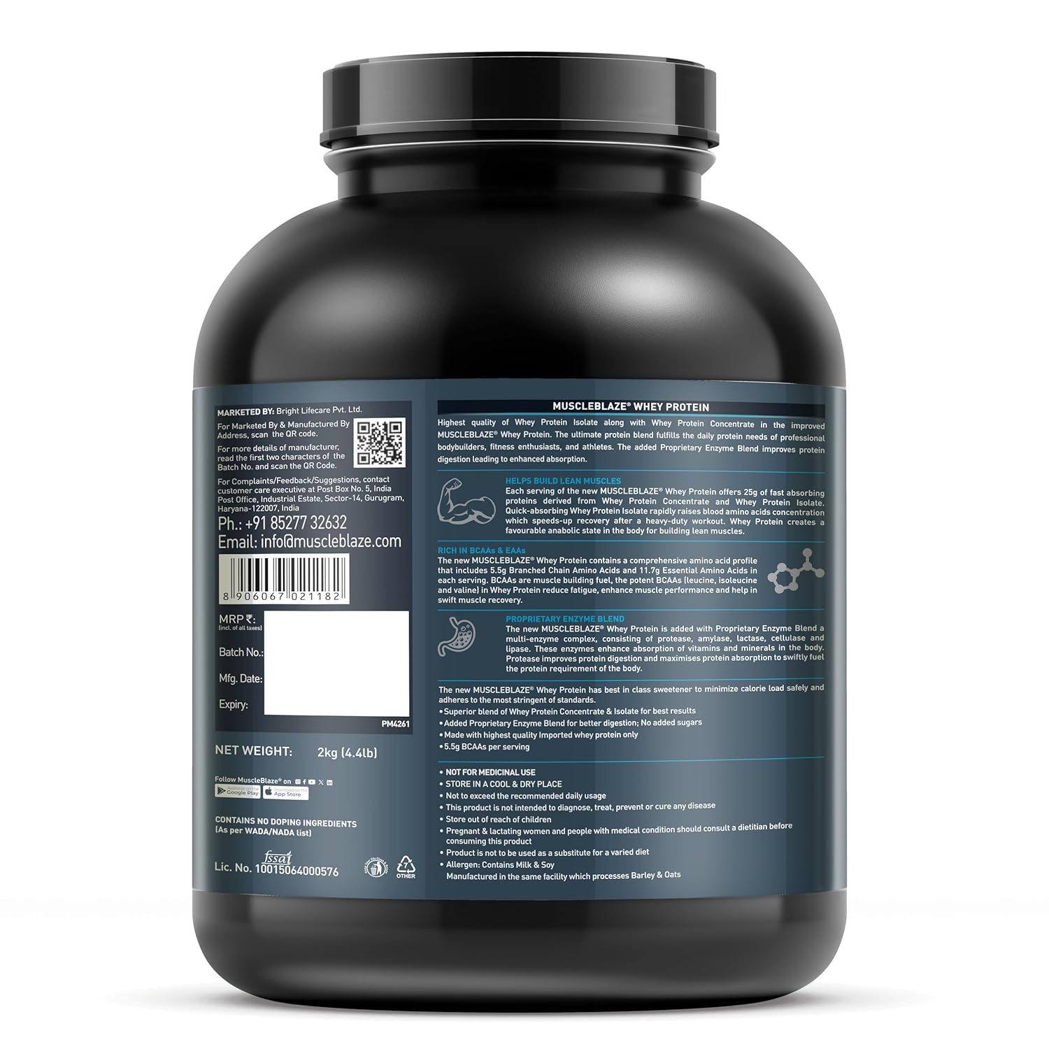 MUSCLEBLAZE WHEY PROTEIN ULTRA PREMIUM BLEND RICH ,MILK CHOCOLATE 2KG