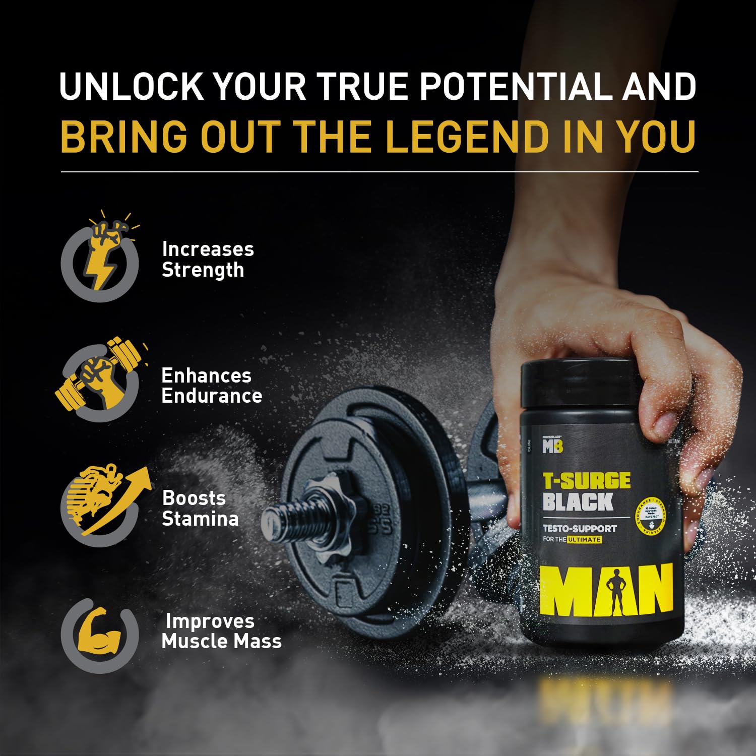 MUSCLEBLAZE KOSHAVEDA T-SURGE BLACK 90 TABLETS