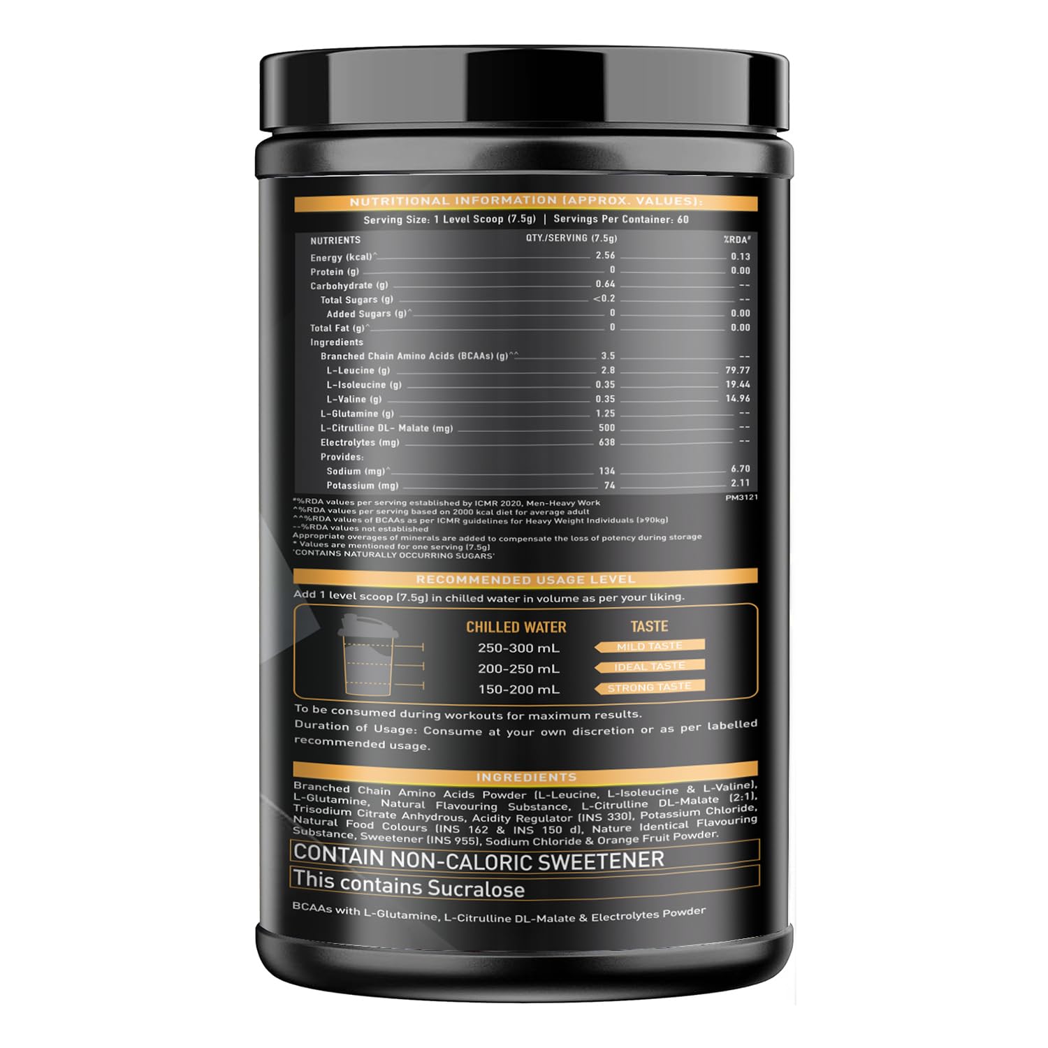 MUSCLEBLAZE BCAA GOLD 8:1:1 WATERMELON 450GM