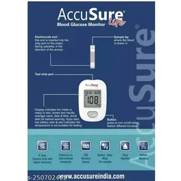 ACCUSURE BLOOD GLUCOSE METER 1N