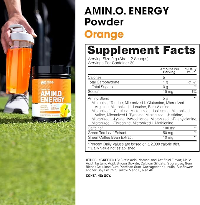 OPTIMUM NUTRITION AMINO ENERGY PRE-WORKOUT ORANGE COOLER 270GM