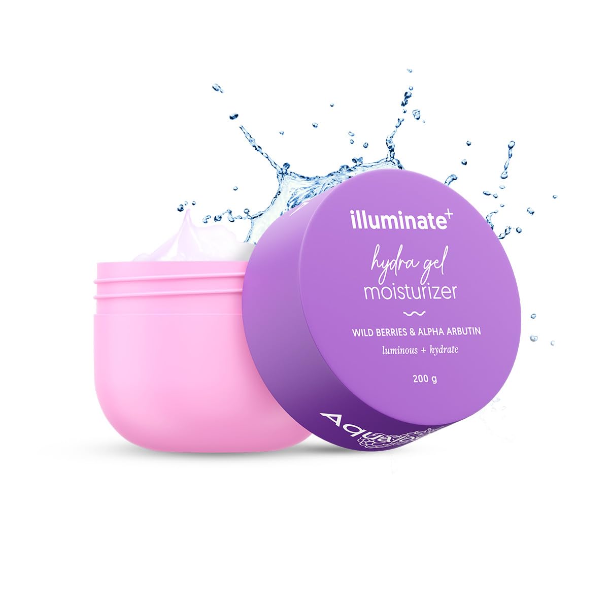 AQUALOGICA ILLUMINATE + HYDRA GEL MOISTURIZER WITH WILD BERRIES & ALPHA ARBUTIN 200GM