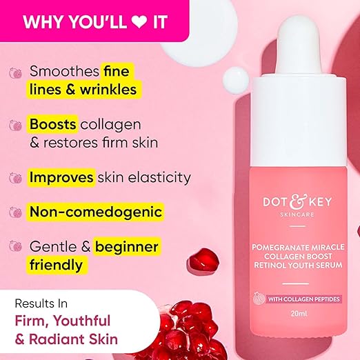 DOT & KEY POMEGRANATE MIRACLE COLLAGEN BOOST RETINOL YOUTH SERUM WITH PEPTIDES - 20 ML
