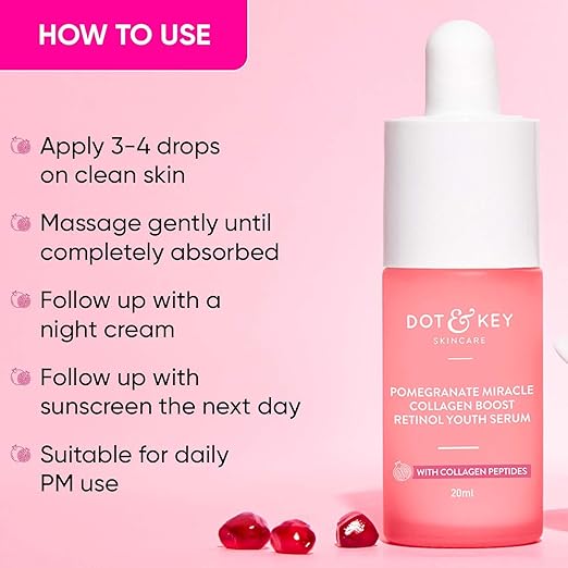 DOT & KEY POMEGRANATE MIRACLE COLLAGEN BOOST RETINOL YOUTH SERUM WITH PEPTIDES - 20 ML