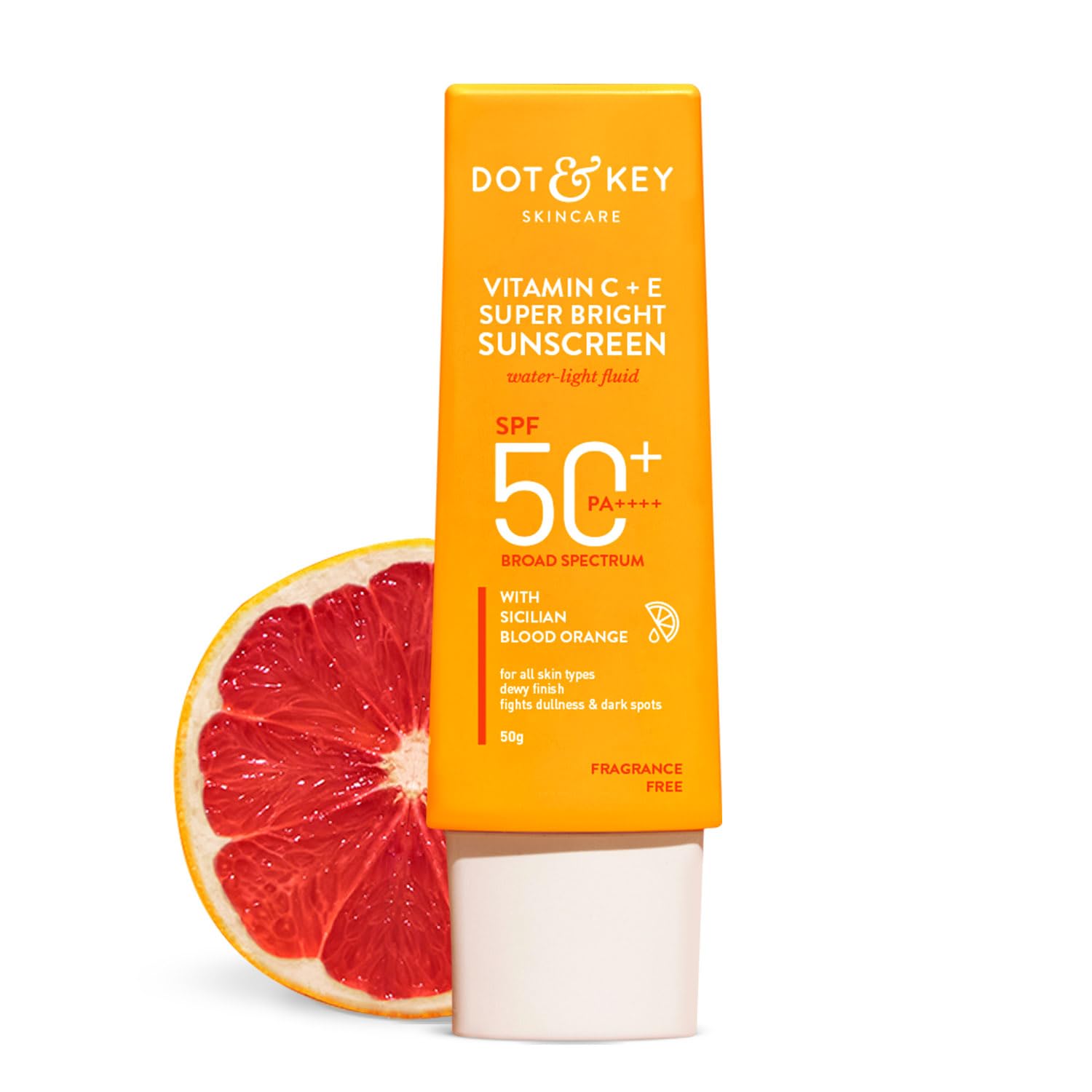 DOT & KEY VITAMIN C + E SUPER BRIGHT SUNSCREEN WITH LIQUID SPF 50+++ FOR ALL SKIN TYPES 50GM
