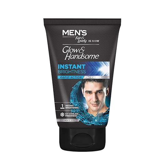 GLOW & HANDSOME INSTANT BRIGHTNESS RAPID ACTION FACEWASH, 100 G