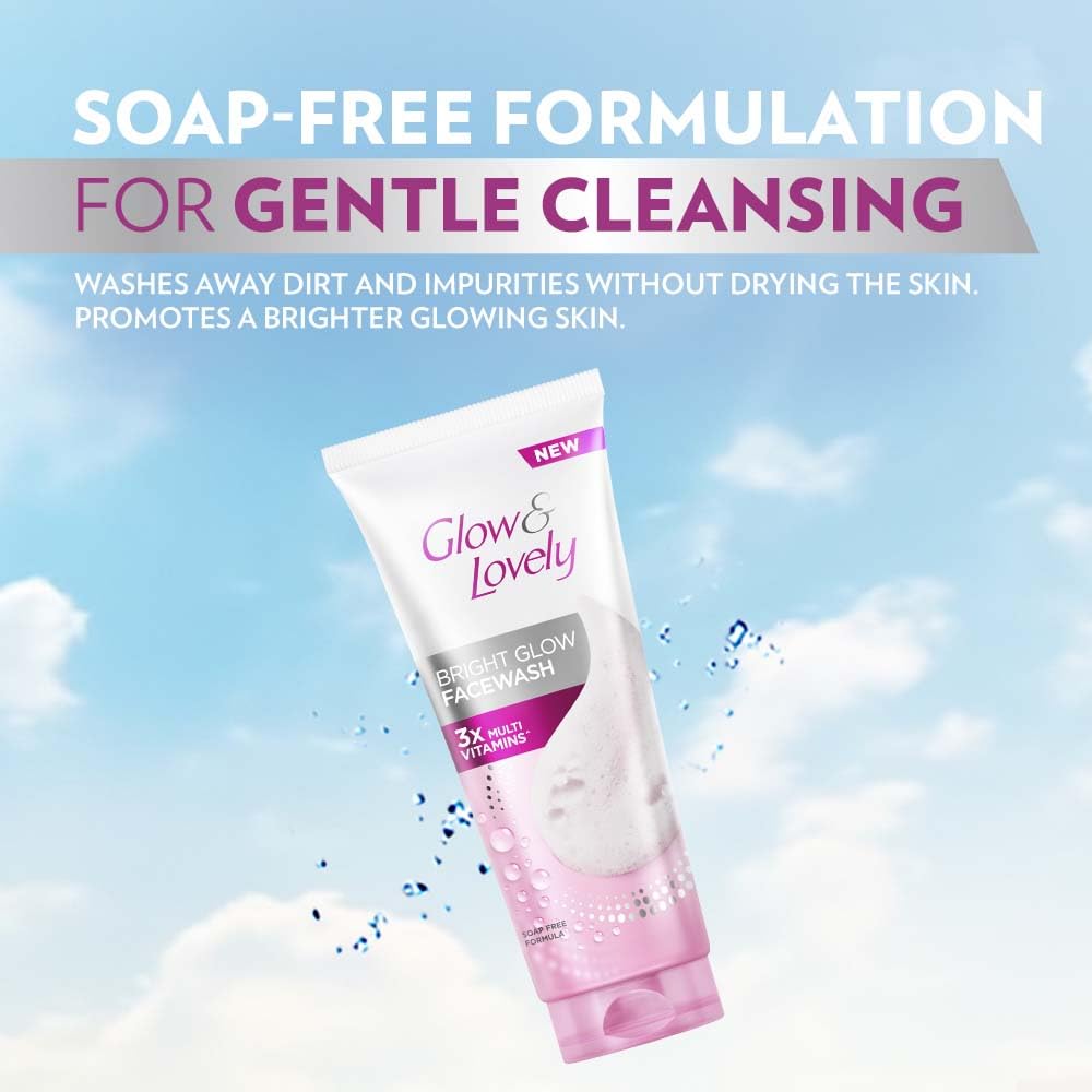 GLOW AND LOVELY BRIGHT GLOW FACE WASH 50GM