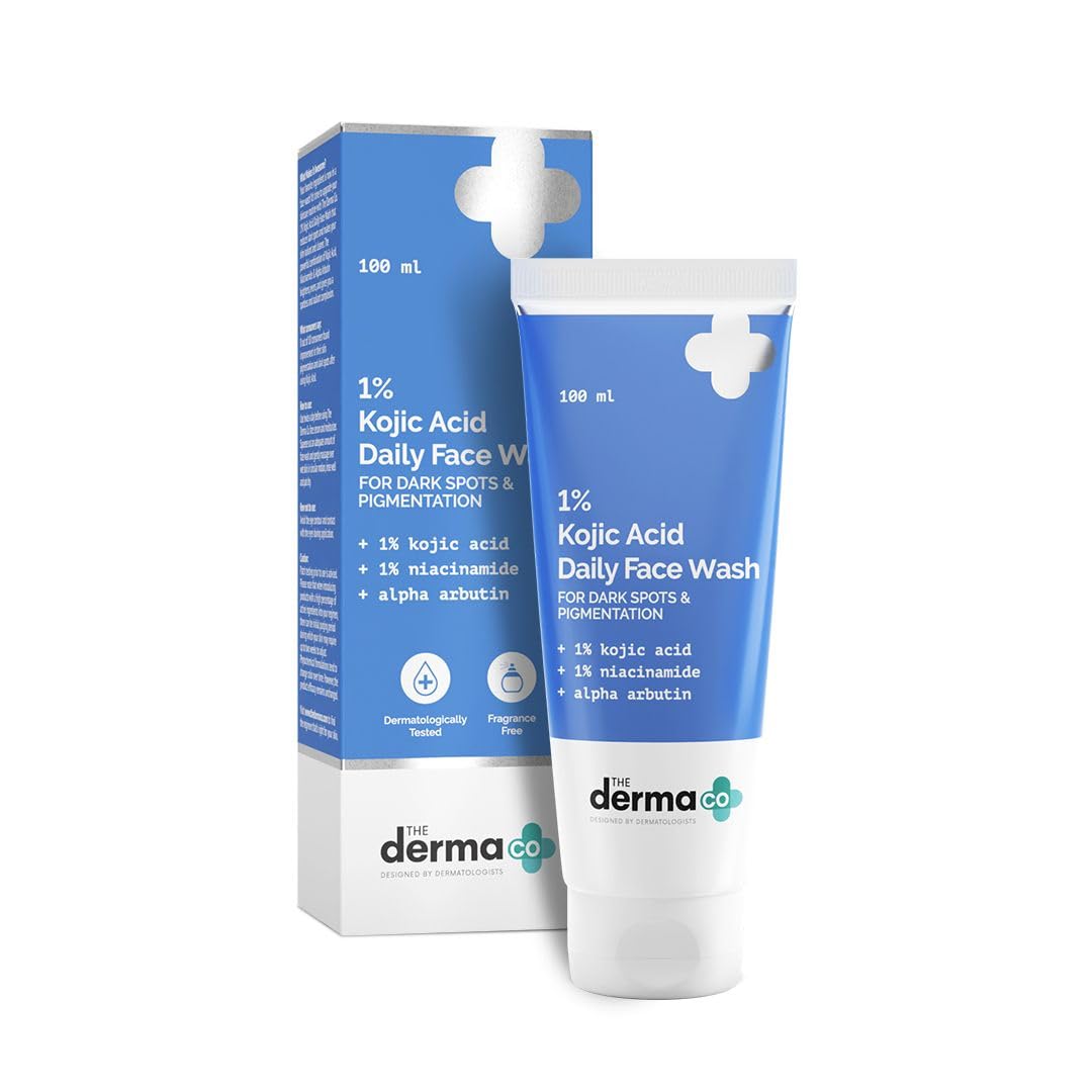 THE DERMA CO 1% KOJIC ACID FACE WASH | WITH NIACINAMIDE & ALPHA ARBUTIN FOR ALL SKINS 100ML
