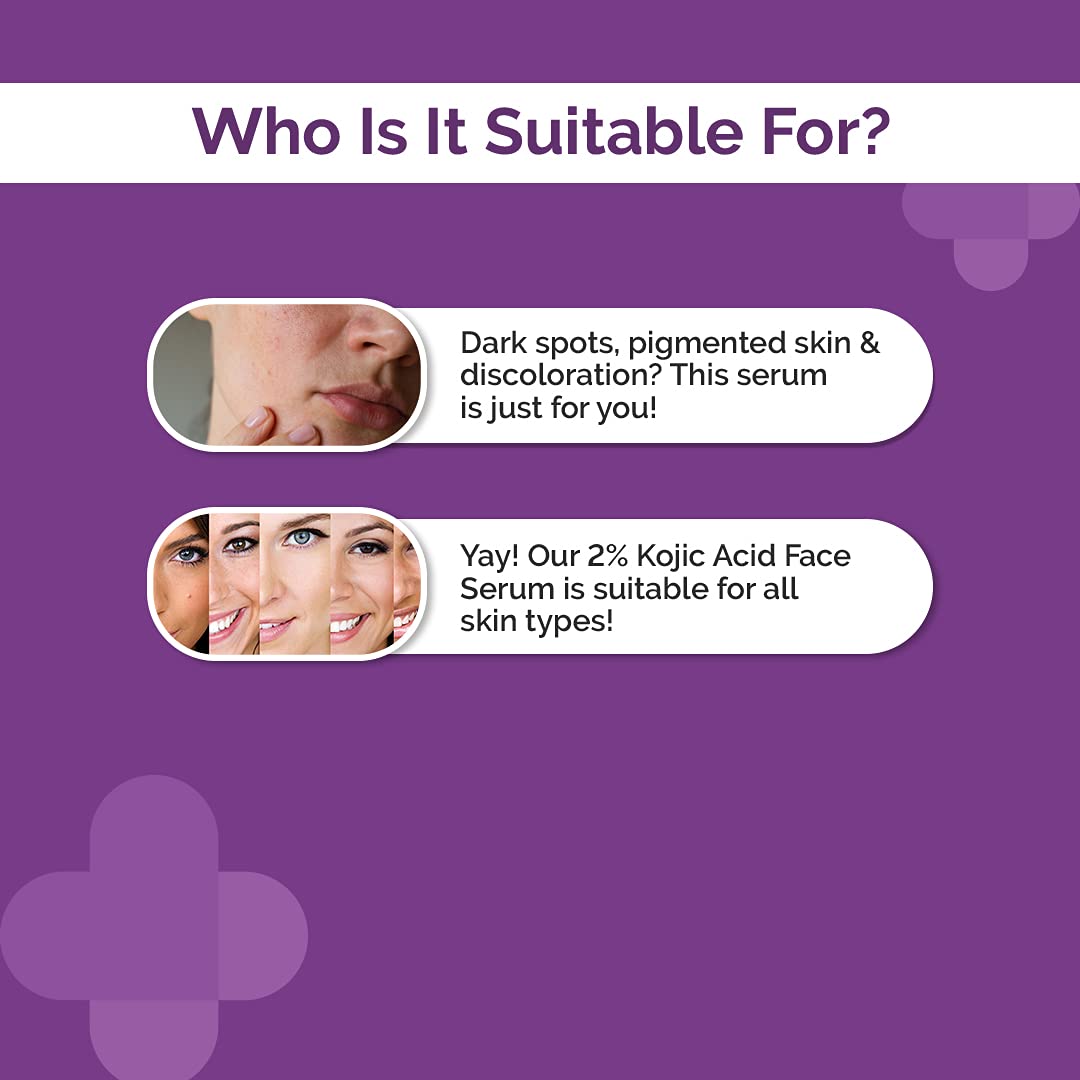 THE DERMA CO 2% KOJIC ACID FACE SERUM WITH 1% ALPHA ARBUTIN & NIACINAMIDE REDUCES DARK SPOTS 30ML
