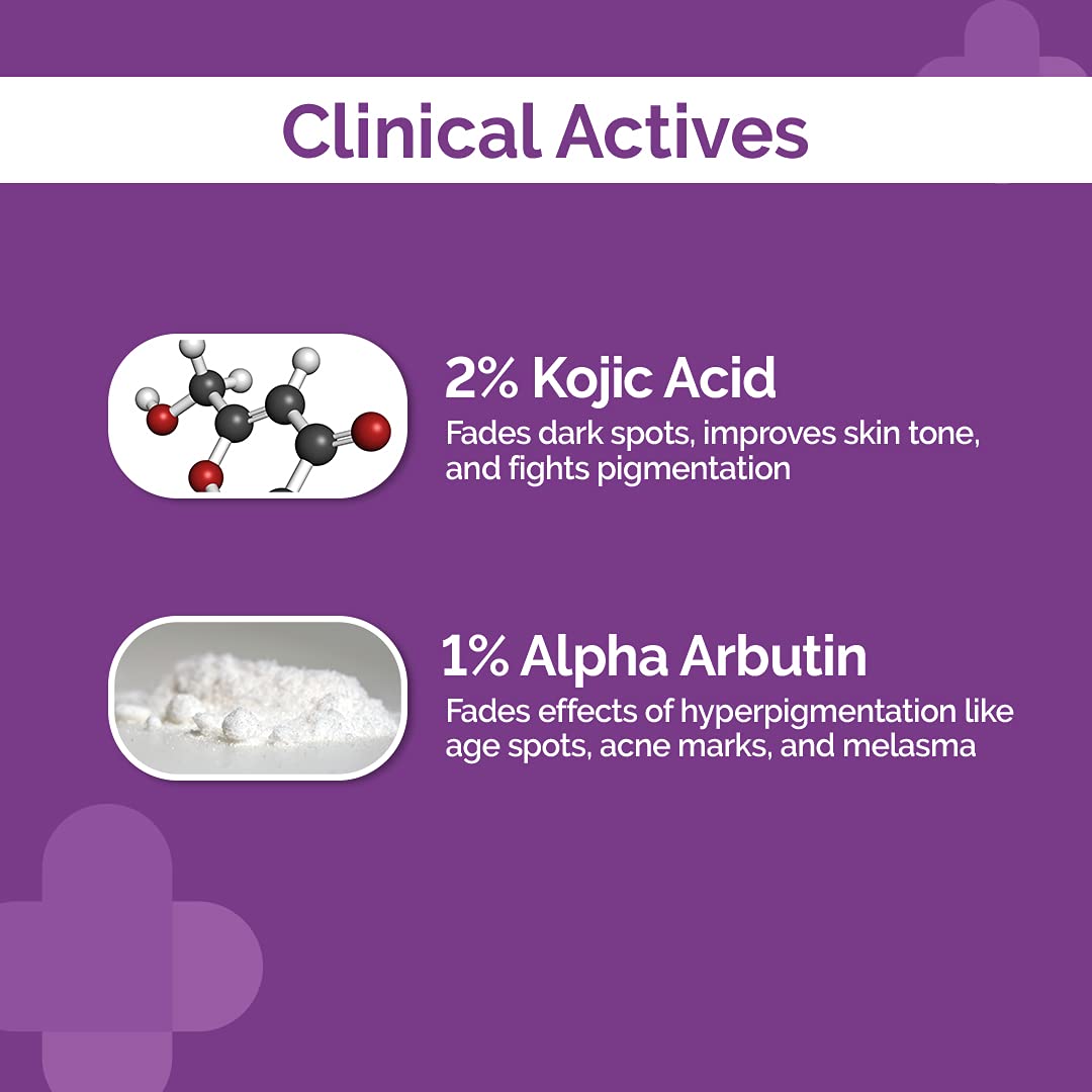 THE DERMA CO 2% KOJIC ACID FACE SERUM WITH 1% ALPHA ARBUTIN & NIACINAMIDE REDUCES DARK SPOTS 30ML