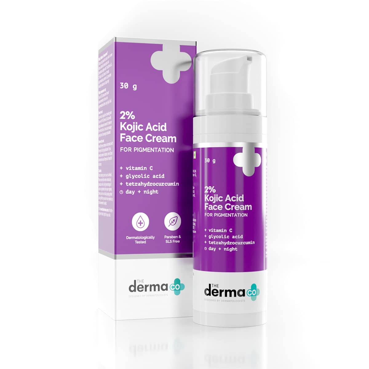 THE DERMA CO 2% KOJIC ACID CREAM | REDUCES DARK SPOTS, PIGMENTATION & BLEMISHES - 30GM