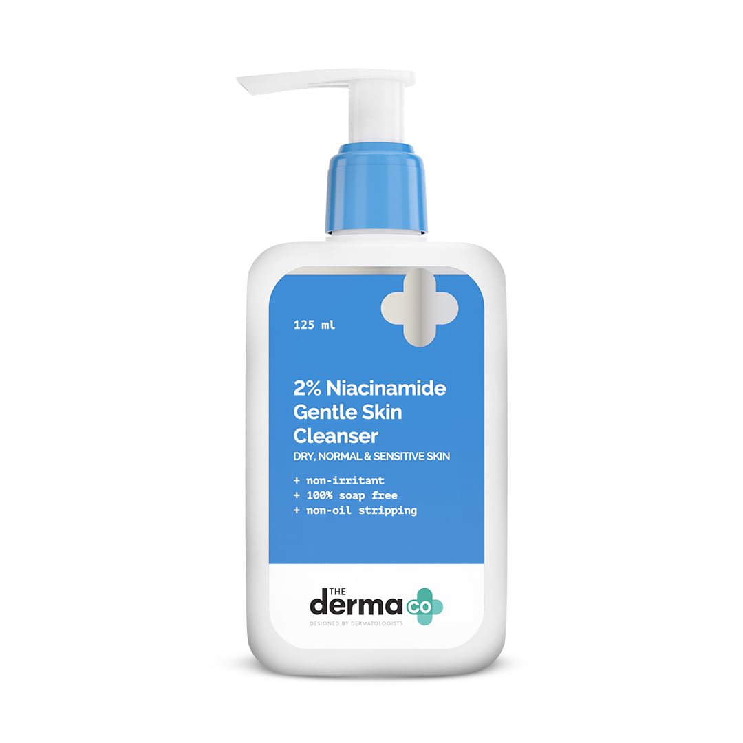 THE DERMA CO 2% NIACINAMIDE GENTLE SKIN CLEANSER FOR SENSITIVE, DRY, NORMAL SKIN - 125 ML