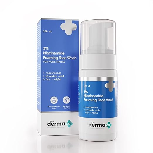 THE DERMA CO 3% NIACINAMIDE FOAMING FACE WASH FOR ACNE MARKS - 100 ML