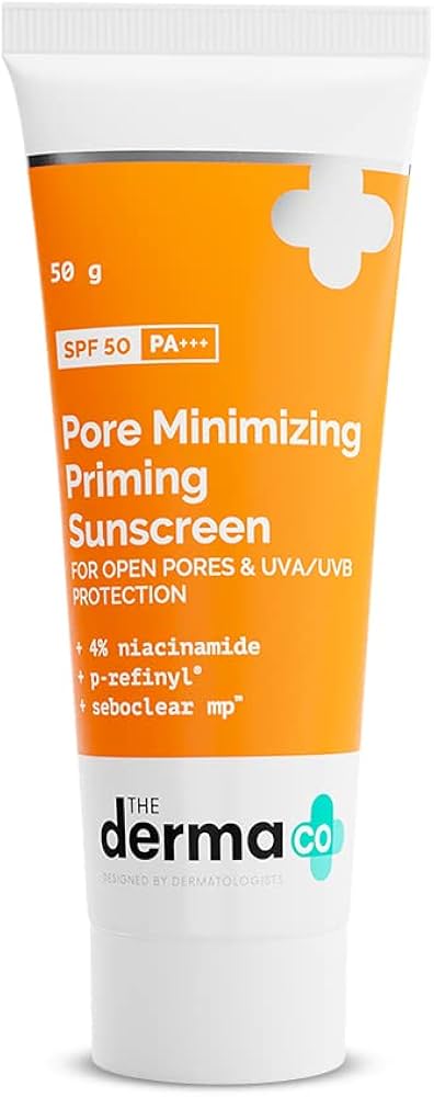 THE DERMA CO PORE MINIMIZING SUNSCREEN WITH SPF 50 & PA++++ WITH NIACINAMIDE 50GM