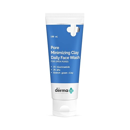 THE DERMA CO PORE MINIMIZING CLAY DAILY FACE WASH | 1% NIACINAMIDE AND 2% PHA 100ML