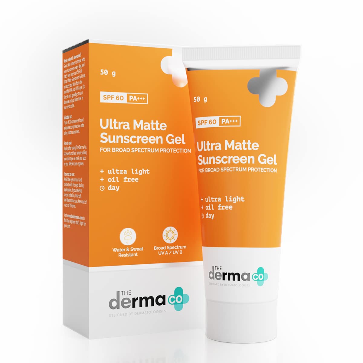 THE DERMA CO ULTRA MATTE SUNSCREEN GEL WITH SPF 60 PREVENTS SUN DAMAGE 50 G