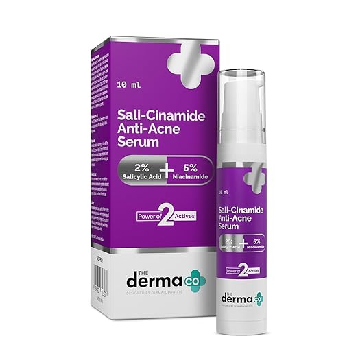 THE DERMA CO SALI-CINAMIDE ANTI-ACNE FACE SERUM WITH 2% SALICYLIC ACID & 5% NIACINAMIDE 10ML