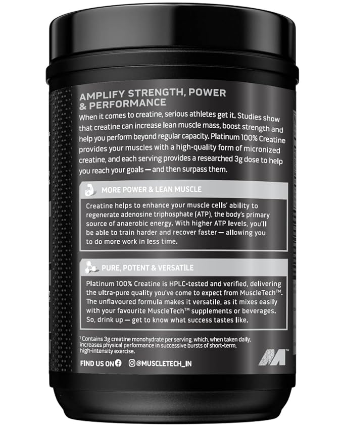 MUSCLETECH PLATINUM 100% CREATINE UNFLAVOURED 100GM