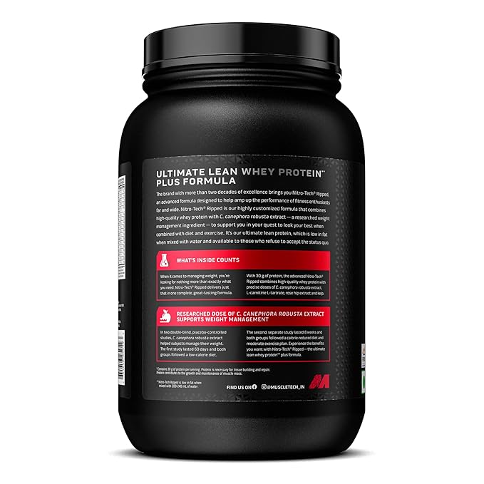 MUSCLETECH NITROTECH RIPPED CHOCOLATE FUDGE BROWNIE 907GM