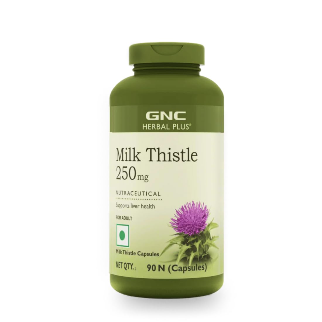 GNC MILK THISTLE 250MG WITH 80% SILYMARIN 90 VEG CAPSULES