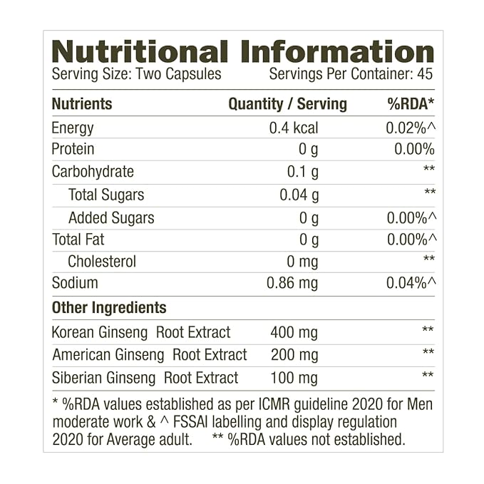 GNC HERBAL PLUS TRIPLE GINSENG WITH KOREAN, AMERICAN & SIBERIAN GINSENG 700MG 90 CAPSULES