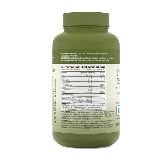 GNC HERBAL PLUS TRIPLE GINSENG WITH KOREAN, AMERICAN & SIBERIAN GINSENG 700MG 90 CAPSULES