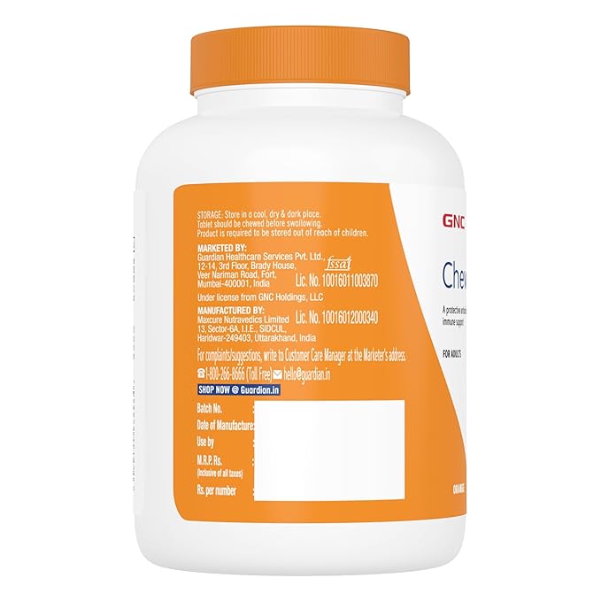 GNC VITAMIN C CHEWABLE TABLETS 500MG 30 TABLETS