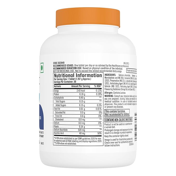 GNC VITAMIN C CHEWABLE TABLETS 500MG 30 TABLETS