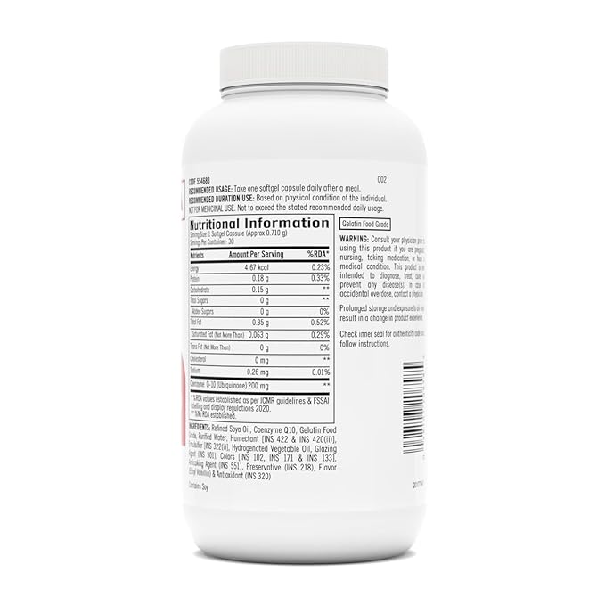 GNC COQ-10 200MG STRONG ANTIOXIDANT 30 SOFTGELS CAPSULES