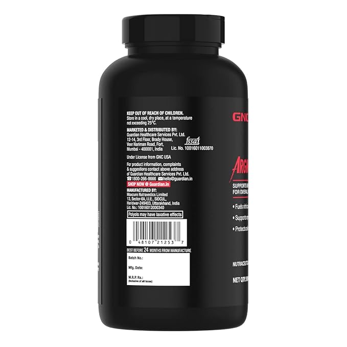 GNC MEN'S ARGINMAX BOOSTS STRENGTH & STAMINA 90 VEG TABLETS