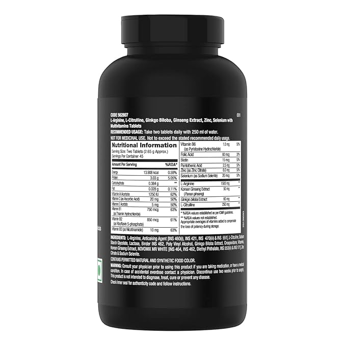 GNC MEN'S ARGINMAX BOOSTS STRENGTH & STAMINA 90 VEG TABLETS