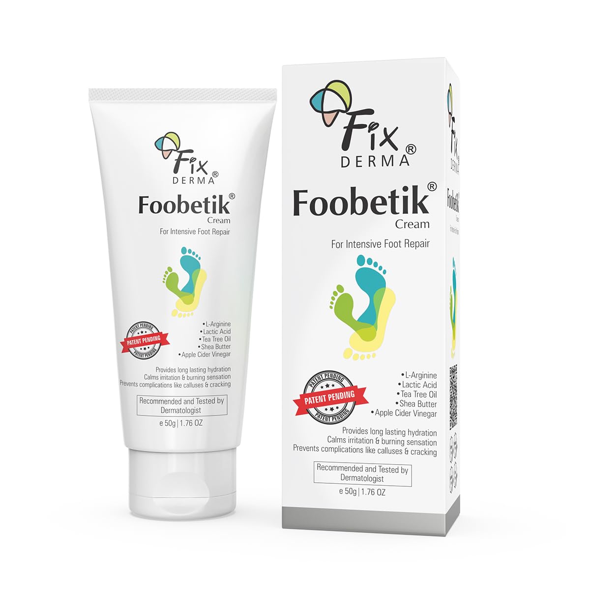 FIXDERMA FOOBETIK CREAM, FOOT CREAM, FOOT CARE FOR DIABETIC, FOR DRY & CRACKED FEET 50GM