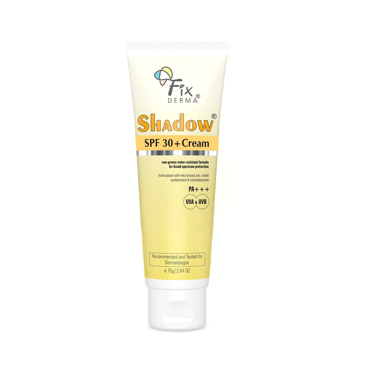 FIXDERMA SHADOW SUNSCREEN SPF 30+ PA+++ CREAM FOR DRY SKIN, BODY & FACE 75GM