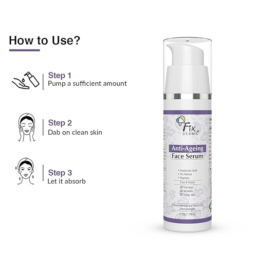 FIXDERMA ANTI AGEING FACE SERUM BOOSTS COLLAGEN & PREVENTS EARLY SIGNS OF AGEING 15GM