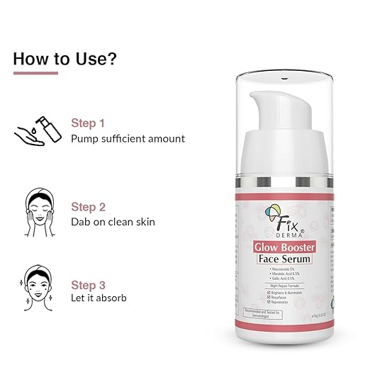 FIXDERMA 5% NIACINAMIDE SERUM GLOW BOOSTER FACE SERUM FACE SERUM FOR MEN & WOMEN - 15G