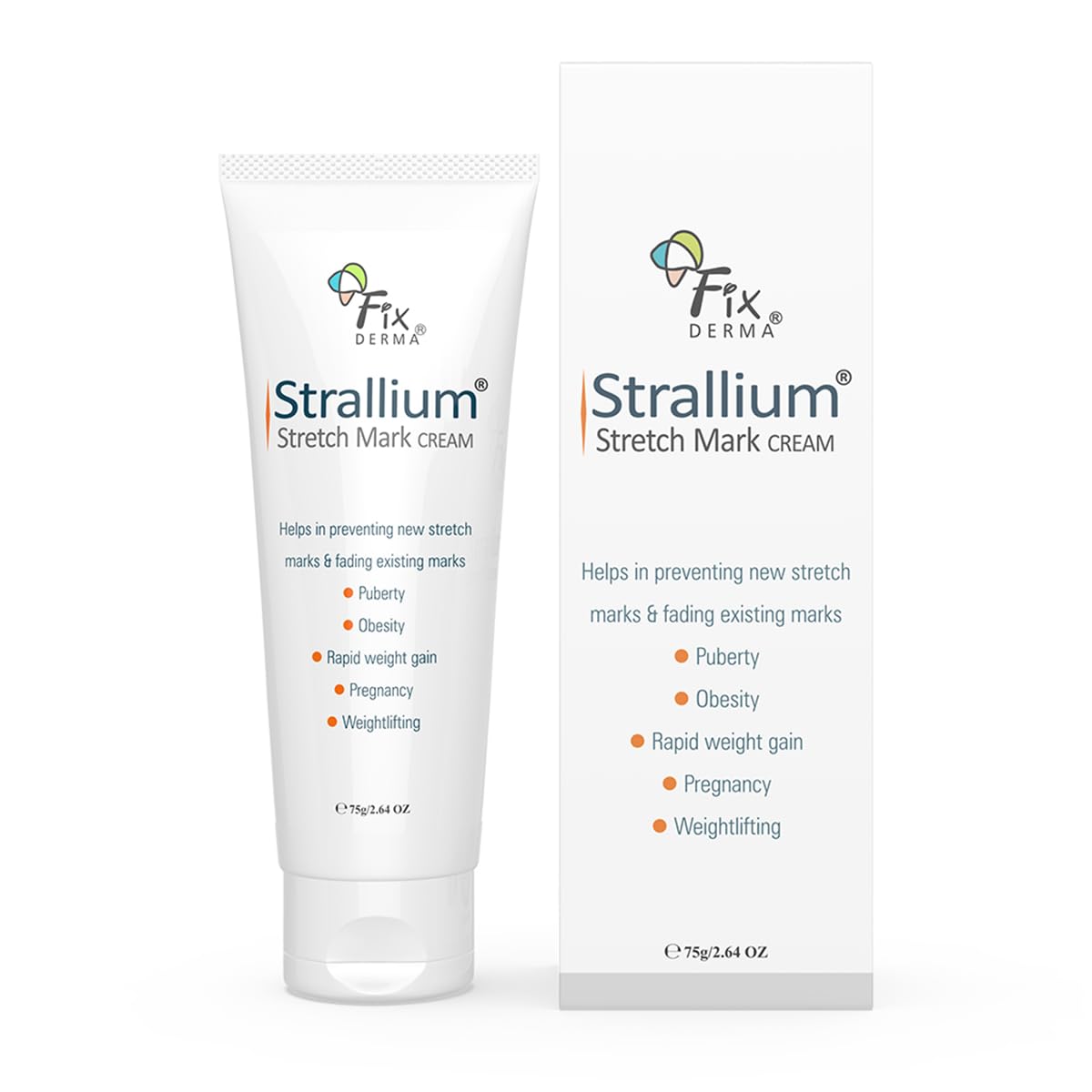 FIXDERMA STRALLIUM STRETCH MARK , REMOVES PREGNANCY STRETCH MARKS 75GM