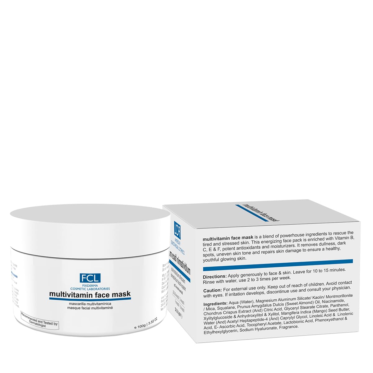 FIXDERMA COSMETIC MULTIVITAMIN FACE MASK ENRICHED WITH VITAMINS 100GM