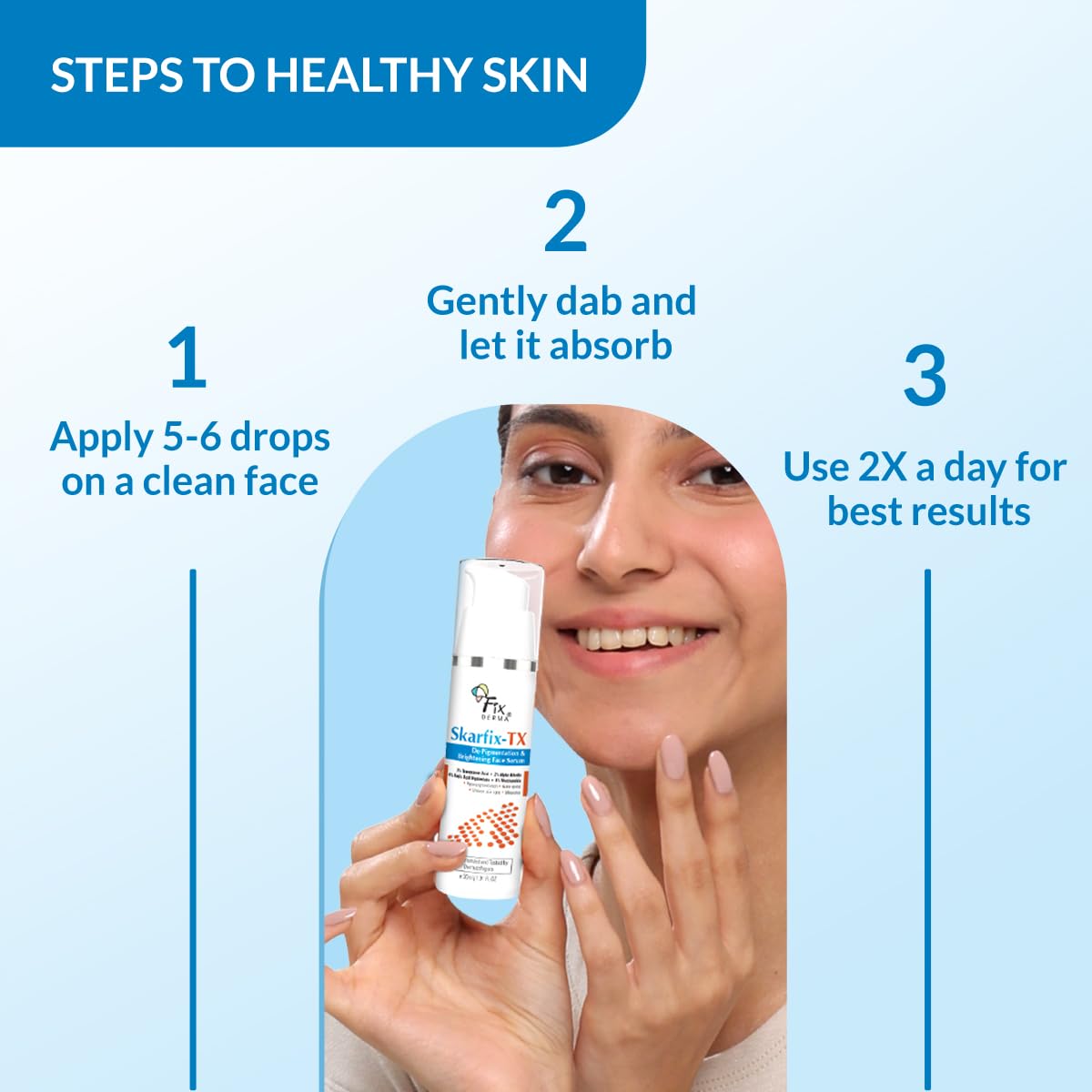 FIXDERMA SKARFIX-TX FACE SERUM TREATS HYPER PIGMENTATION & MELASMA REDUCE ACNE SPOTS 30ML