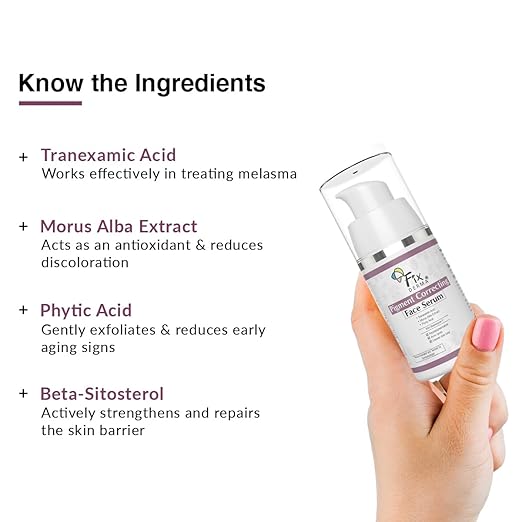 FIXDERMA PIGMENT CORRECTING FACE SERUM TRANEXAMIC ACID TO FIGHT AWAY PIGMENTATION 30GM