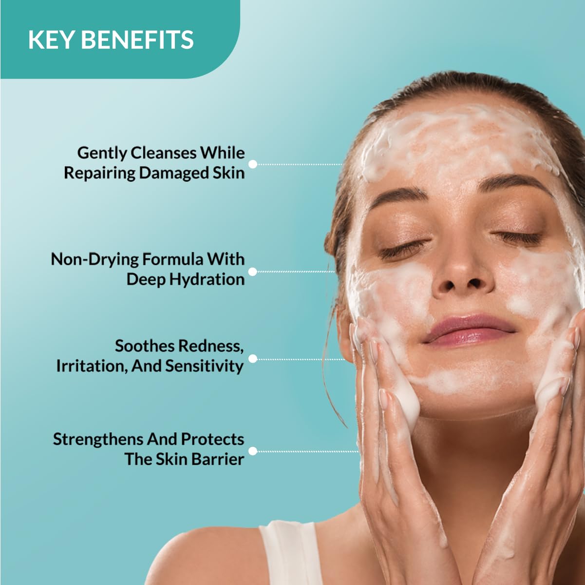 FIXDERMA DEWRAV GENTLE & HYDRATING FACE WASH FACE CLEANSER FOR SENSITIVE, DRY TO NORMAL 100ML