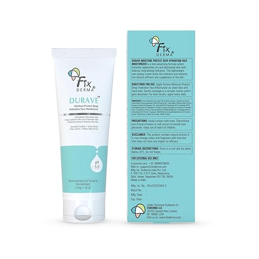FIXDERMA DURAVE DEEP HYDRATION FACE MOISTURIZER WITH COCOA & SHEA BUTTER 50GM