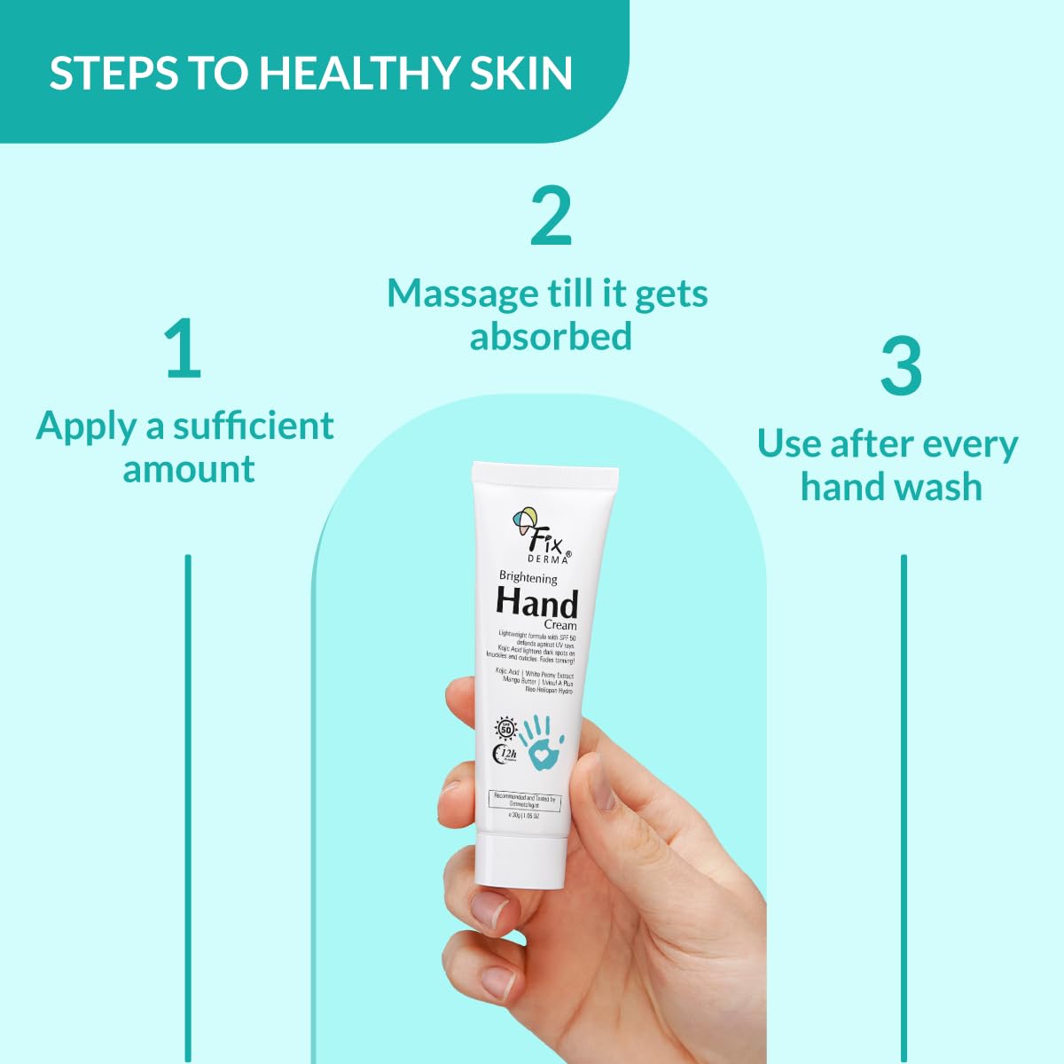 FIXDERMA BRIGHTENING HAND CREAM FOR WOMEN & MEN CREAM FOR ITCHY HAND 30GM