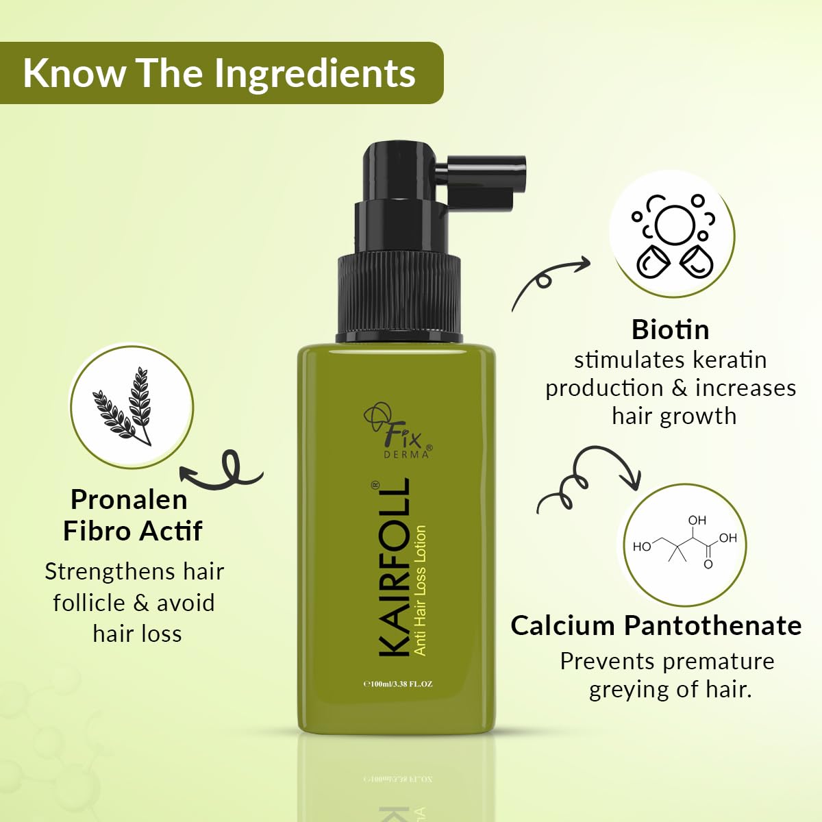 FIXDERMA KAIRFOLL ANTI HAIR LOSS LOTION SPRAY AMINO ACID LOTION 100ML